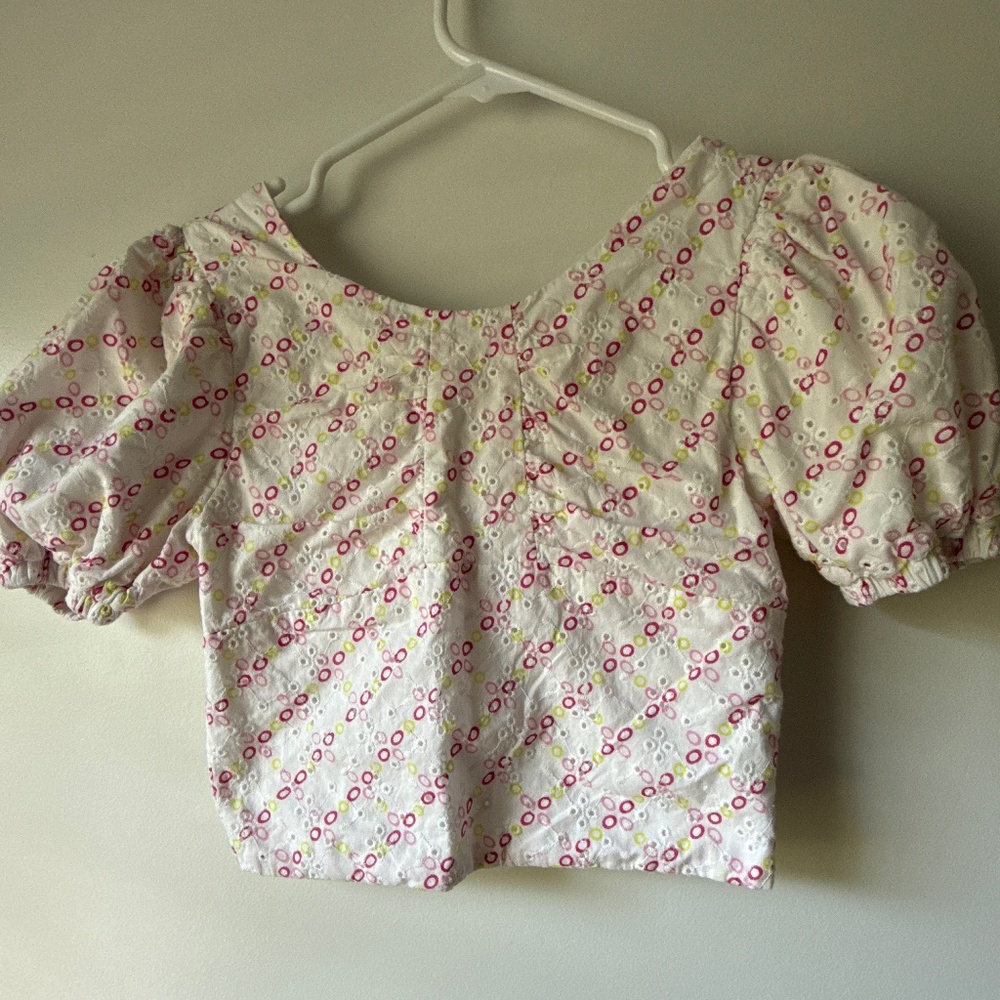 Habitual Eyelet Crop Top